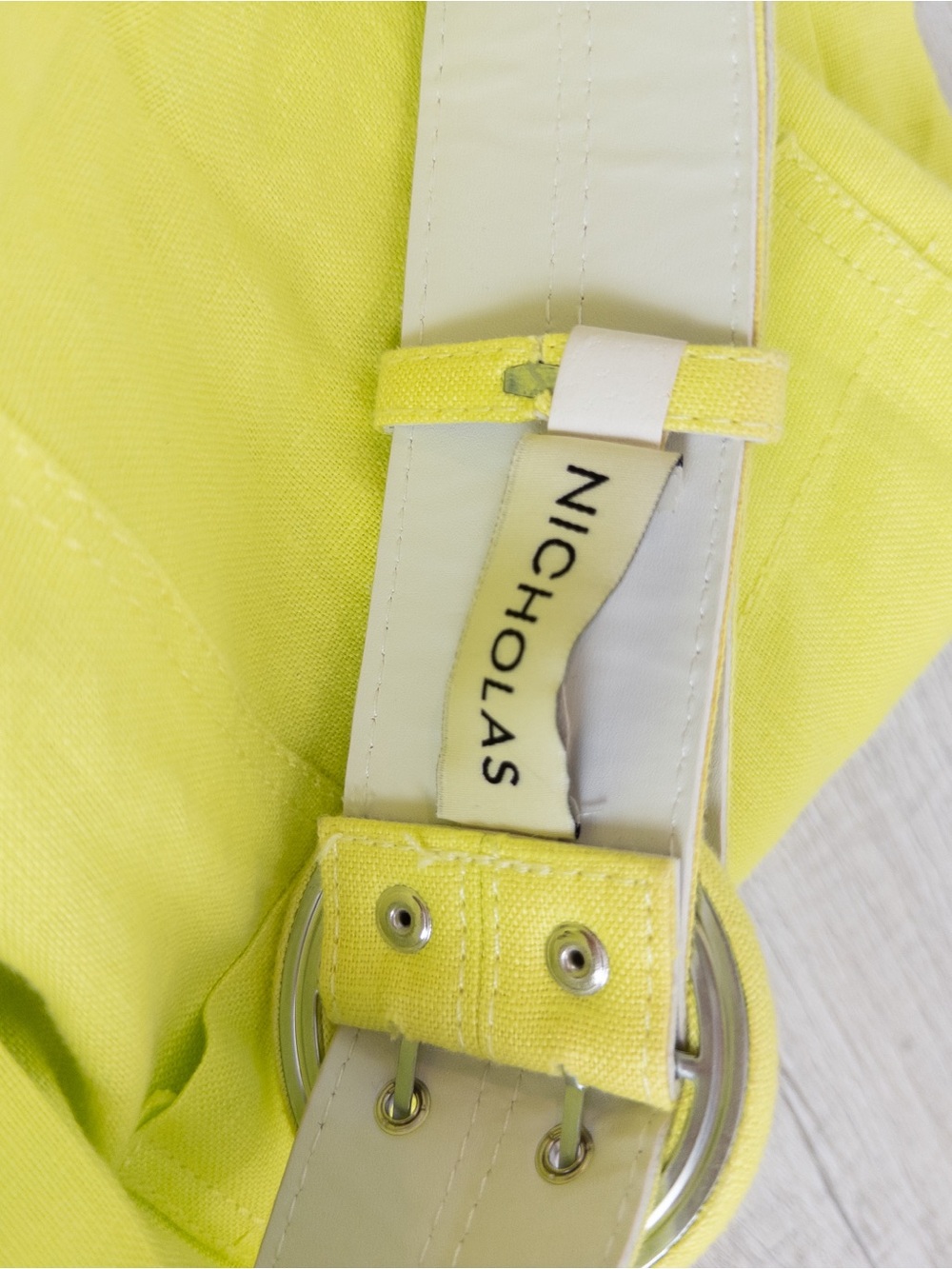 Nicholas Button Double Strap Dress Fluorescent Lime Size 6 - Picture 12 of 14